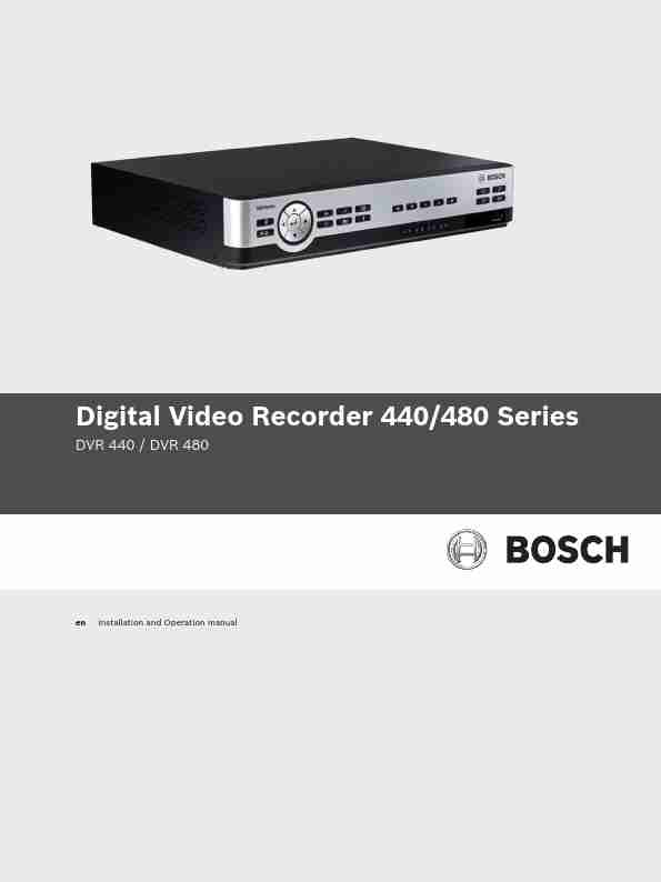 Bosch Appliances DVR DVR 440-page_pdf